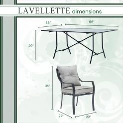 Hanover Lavallette 7-Piece Outdoor Dining Set, LAVALLETTE7PC 15 Hanover Lavallette 7-Piece Outdoor Dining Set, LAVALLETTE7PC -Hanover Sales 1238166 A3