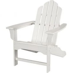 Hanover All-Weather Contoured Adirondack Chair, White, HVLNA10WH