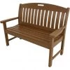 Hanover Avalon All-Weather 48 in. Porch Bench, Teak 1 Hanover Avalon All-Weather 48 in. Porch Bench, Teak -Hanover Sales 1246925