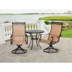 Hanover Manor 3-Piece Bistro Dining Set, MANDN3PCSW-BS -Hanover Sales 1246941 A6