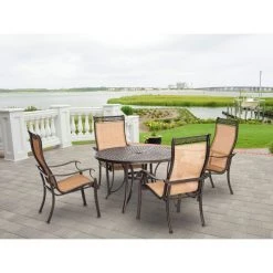 Hanover Manor 5-Piece Outdoor Dining Set, MANDN5PC -Hanover Sales 1246942 A5