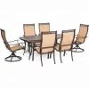 Hanover Manor 7 pc. Outdoor Dining Set with Two Swivel Rockers, MANDN7PCSW-2 -Hanover Sales 1246944