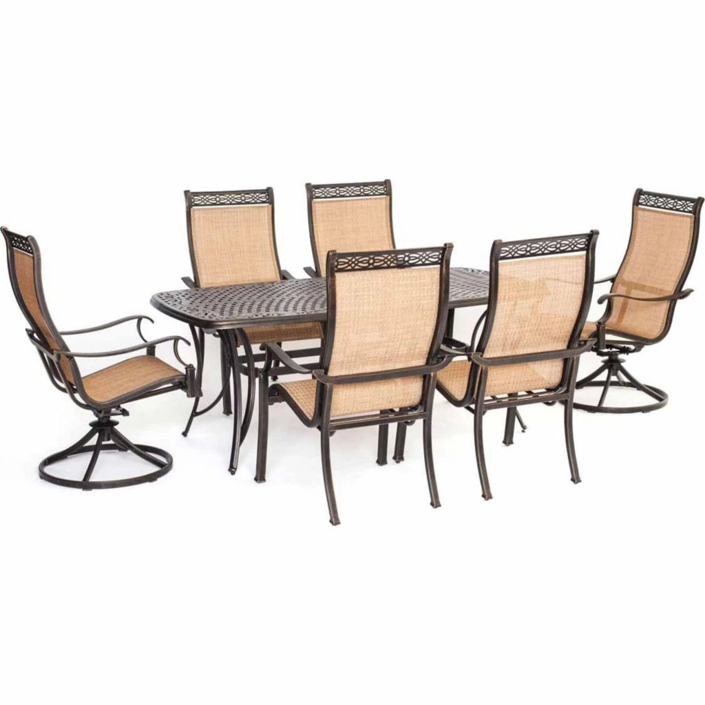 Hanover Manor 7 pc. Outdoor Dining Set with Two Swivel Rockers, MANDN7PCSW-2 3 Hanover Manor 7 pc. Outdoor Dining Set with Two Swivel Rockers, MANDN7PCSW-2