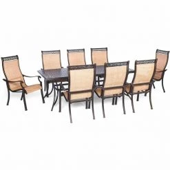Hanover Manor 9-Piece Outdoor Dining Set, MANDN9PC