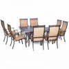 Hanover Manor 9-Piece Outdoor Dining Set with Large Square Table, MANDN9PCSQ 1 Hanover Manor 9-Piece Outdoor Dining Set with Large Square Table, MANDN9PCSQ -Hanover Sales 1246946