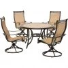 Hanover Monaco 5-Piece Dining Set with Sling-Back Chairs, MONACO5PCSW