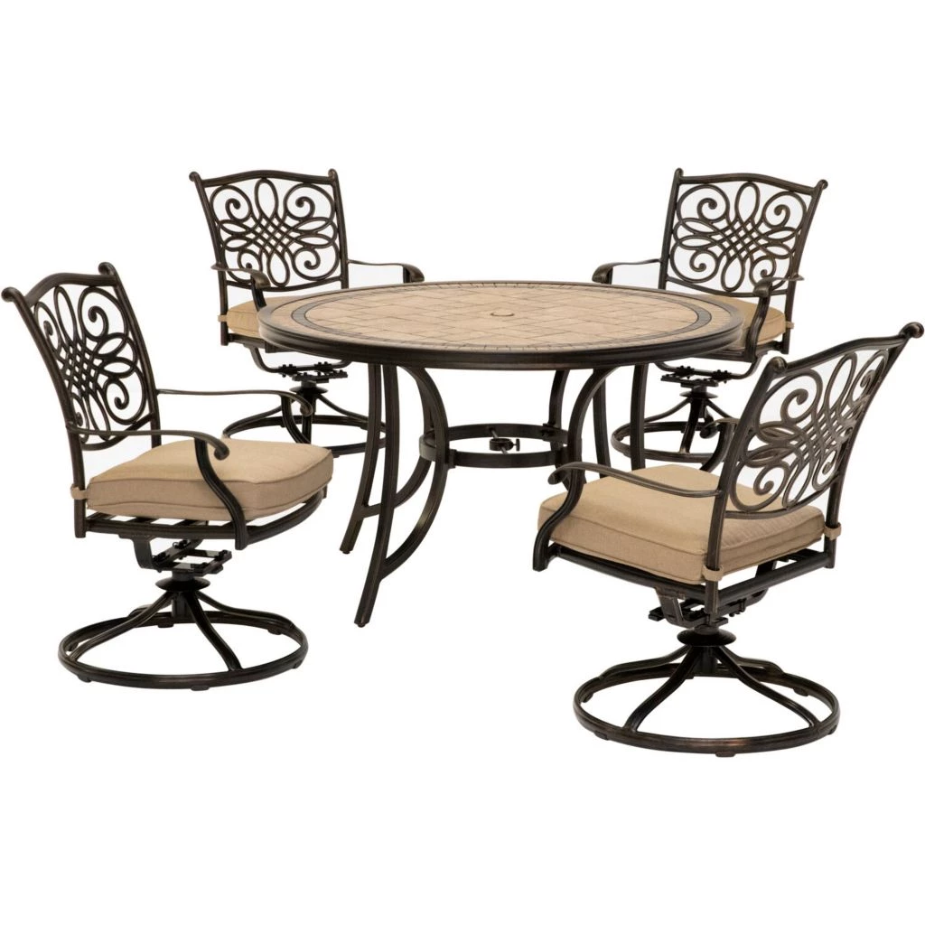 Hanover Monaco 5 pc. Dining Set with Four Swivel Rockers, MONDN5PCSW-4 3 Hanover Monaco 5 pc. Dining Set with Four Swivel Rockers, MONDN5PCSW-4