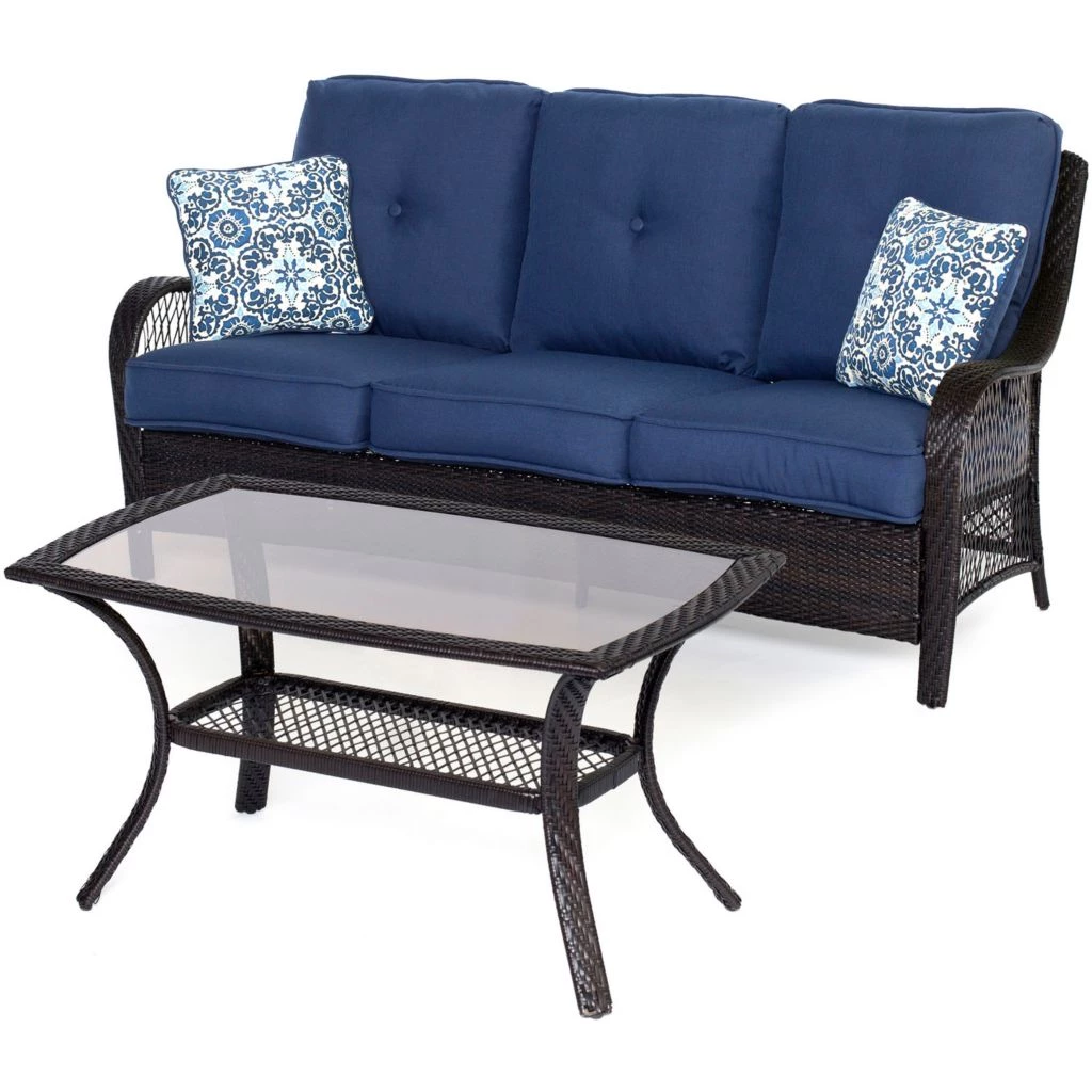 Hanover Orleans 2 pc. Patio Set, in Navy Blue, ORLEANS2PC-B-NVY 3 Hanover Orleans 2 pc. Patio Set, in Navy Blue, ORLEANS2PC-B-NVY