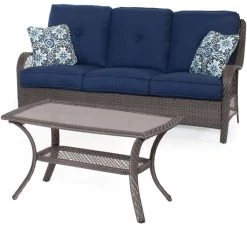 Hanover Orleans 2-Piece Patio Set, ORLEANS2PC-G-NVY