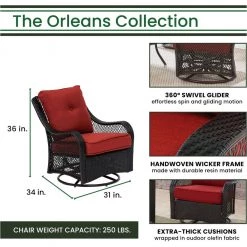 Hanover Orleans 4 pc. All-Weather Patio Set, Autumn Berry, ORLEANS4PCSW-B-BRY -Hanover Sales 1247088 A2