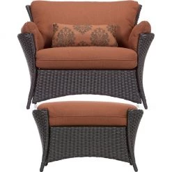 Hanover Strathmere Allure 2-Piece Set, Oversized Armchair and Ottoman, STRATHALLURE2PC