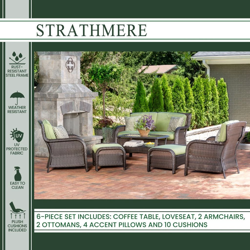 Hanover Strathmere 6-Piece Lounge Set, STRATHMERE6PC 4 Hanover Strathmere 6-Piece Lounge Set, STRATHMERE6PC - Image 2