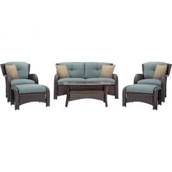 Hanover Strathmere 6-Piece Lounge Set, STRATHMERE6PC 24 Hanover Strathmere 6-Piece Lounge Set, STRATHMERE6PC -Hanover Sales 1247165