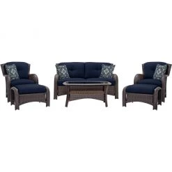 Hanover Strathmere 6-Piece Lounge Set, STRATHMERE6PC 25 Hanover Strathmere 6-Piece Lounge Set, STRATHMERE6PC -Hanover Sales 1247166