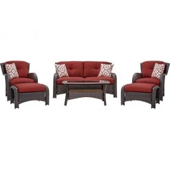 Hanover Strathmere 6-Piece Lounge Set, STRATHMERE6PC 23 Hanover Strathmere 6-Piece Lounge Set, STRATHMERE6PC -Hanover Sales 1247167