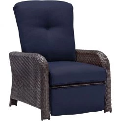 Hanover Strathmere Luxury Outdoor Recliner in Silver Lining, STRATHREC 23 Hanover Strathmere Luxury Outdoor Recliner in Silver Lining, STRATHREC -Hanover Sales 1247172