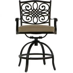 Hanover Traditions 3-Piece High-Dining Outdoor Bistro Set, TRADDN3PCSW-BR -Hanover Sales 1247186 A7