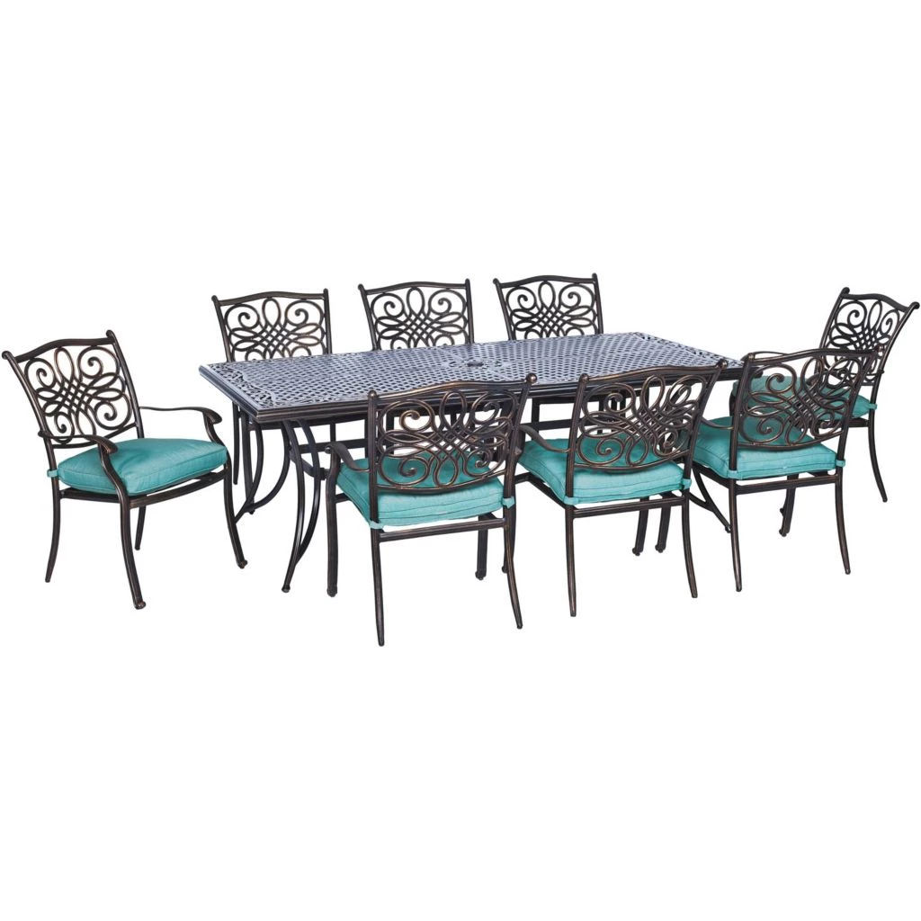 Hanover Traditions 9-Piece Dining Set, TRADDN9PC-BLU 3 Hanover Traditions 9-Piece Dining Set, TRADDN9PC-BLU