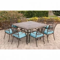 Hanover Traditions 9-Piece Square Dining Set, TRADDN9PCSQ-BLU 13 Hanover Traditions 9-Piece Square Dining Set, TRADDN9PCSQ-BLU -Hanover Sales 1247193 A5
