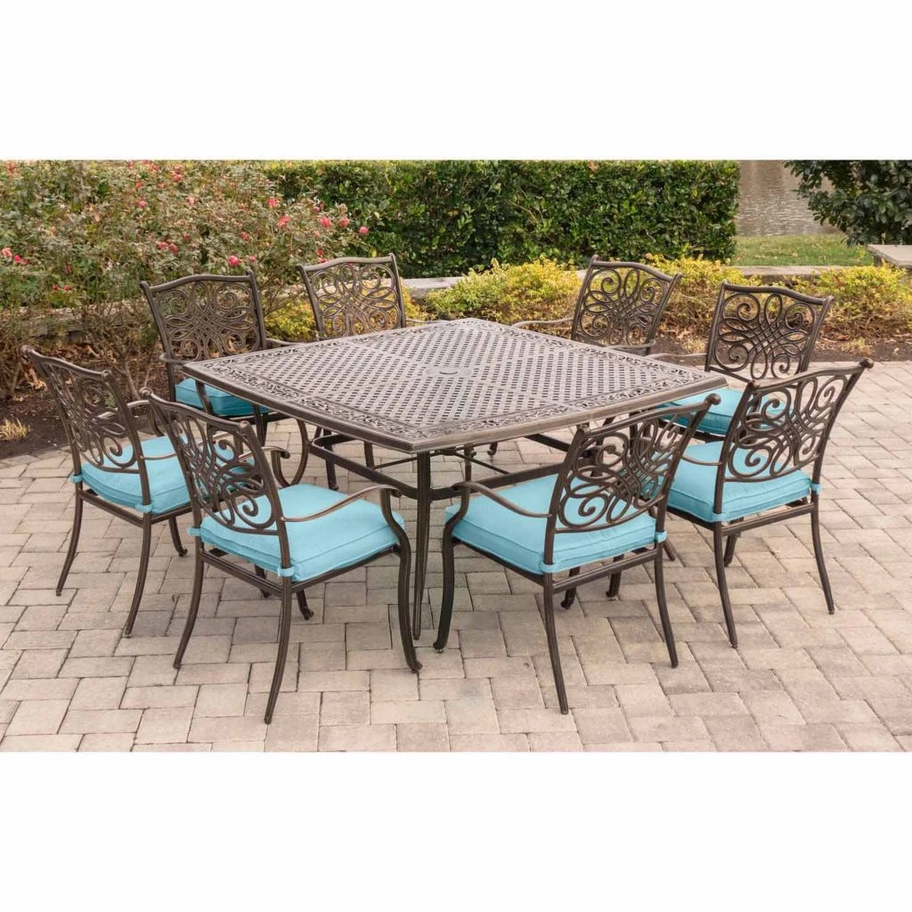 Hanover Traditions 9-Piece Square Dining Set, TRADDN9PCSQ-BLU 8 Hanover Traditions 9-Piece Square Dining Set, TRADDN9PCSQ-BLU - Image 6
