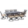 Hanover Traditions 9-Piece Dining Set with Eight Swivel Dining Chairs & Large 84 x 42 in. Dining Table, TRADDN9PCSW-8 1 Hanover Traditions 9-Piece Dining Set with Eight Swivel Dining Chairs & Large 84 x 42 in. Dining Table, TRADDN9PCSW-8 -Hanover Sales 1247195