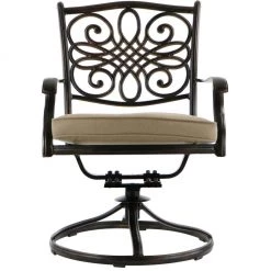 Hanover Traditions 9-Piece Outdoor Dining Set with Large 60 in. Square Cast-Top Dining Table, TRADDN9PCSWSQ-8 14 Hanover Traditions 9-Piece Outdoor Dining Set with Large 60 in. Square Cast-Top Dining Table, TRADDN9PCSWSQ-8 -Hanover Sales 1247196 A2