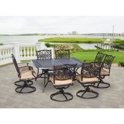 Hanover Traditions 9-Piece Outdoor Dining Set with Large 60 in. Square Cast-Top Dining Table, TRADDN9PCSWSQ-8 21 Hanover Traditions 9-Piece Outdoor Dining Set with Large 60 in. Square Cast-Top Dining Table, TRADDN9PCSWSQ-8 -Hanover Sales 1247196 A9