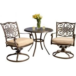 Hanover Traditions 3-Piece Bistro Dining Set, TRADITIONS3PCSW