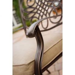 Hanover Traditions 5-Piece Outdoor Dining Set of 4 Aluminum Cast Dining Chairs & 48 in. Round Table, TRADITIONS5PC -Hanover Sales 1247207 A6