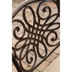 Hanover Traditions 5-Piece Outdoor Dining Set of 4 Aluminum Cast Dining Chairs & 48 in. Round Table, TRADITIONS5PC -Hanover Sales 1247207 A7