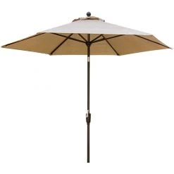 Hanover Table Umbrella for the Traditions Outdoor Dining Collection, Brown, TRADITIONSUMB