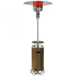 Hanover 7 ft. 48,000 BTU Steel Umbrella Propane Patio Heater in Bronze/Stainless Steel, HAN002BRSS