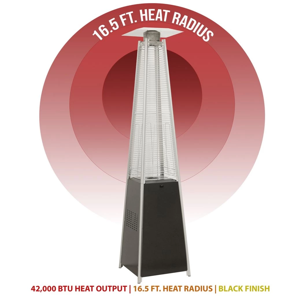 Hanover 7 ft. 42,000 BTU Pyramid Propane Patio Heater in Black, HAN101BLK 3 Hanover 7 ft. 42,000 BTU Pyramid Propane Patio Heater in Black, HAN101BLK