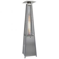 Hanover 7 ft. 42,000 BTU Pyramid Propane Patio Heater in Stainless Steel, HAN102SS