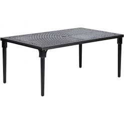 Hanover Brigantine 7 pc. Dining Set with Cast-Top Dining Table, 2 Sling Swivel Rockers, & 4 Sling Dining Chairs, BRIGDN7PCSW-2 -Hanover Sales 1342810 A3