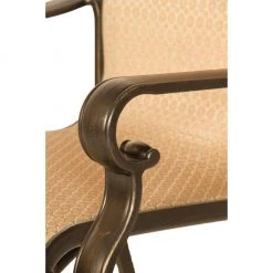 Hanover Brigantine 7-Piece Dining Set with an Expandable Cast-Top Dining Table and 6 Sling Swivel Rockers, BRIGDN7PCSW6-EX -Hanover Sales 1342812 A4