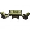 Hanover Strathmere 4 pc. Outdoor Lounge Set in Cilantro Green, STRATH4PCSW-S-GRN -Hanover Sales 1342830