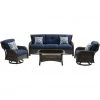 Hanover Strathmere 4P Lounge Set In Navy Blue, STRATH4PCSW-S-NVY -Hanover Sales 1342831