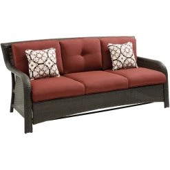Hanover Strathmere 4 pc. Outdoor Lounge Set In Crimson Red, STRATH4PCSW-S-RED -Hanover Sales 1342832 A5