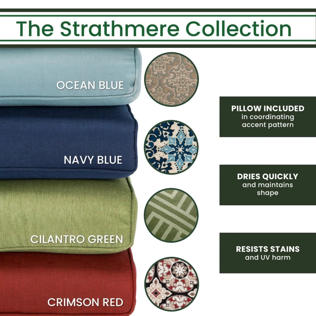 Hanover Strathmere 6 pc. Lounge Set in Crimson Red, STRATH6PC-S-RED 5 Hanover Strathmere 6 pc. Lounge Set in Crimson Red, STRATH6PC-S-RED - Image 3