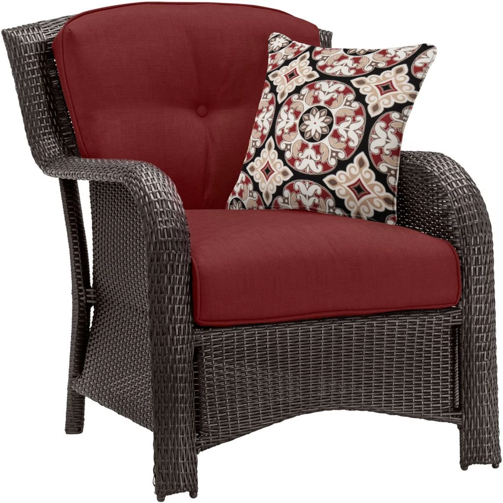 Hanover Strathmere 6 pc. Lounge Set in Crimson Red, STRATH6PC-S-RED 9 Hanover Strathmere 6 pc. Lounge Set in Crimson Red, STRATH6PC-S-RED - Image 7