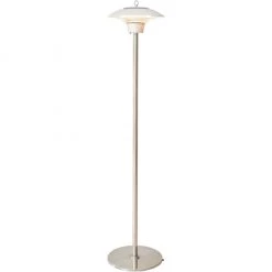 Hanover Electric Halogen Infrared Stand Heat Lamp, Silver, HAN1023HA-SLV