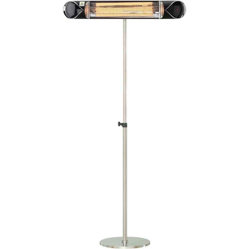 Hanover 35.4 in. Electric Carbon Infrared Heat Lamp with Remote Control and Adjustable Pole Stand, Black/Silver, HAN1052ICBLK-SD 3 Hanover 35.4 in. Electric Carbon Infrared Heat Lamp with Remote Control and Adjustable Pole Stand, Black/Silver, HAN1052ICBLK-SD