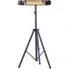 Hanover 35.4 in. Electric Carbon Infrared Heat Lamp with Remote Control and Tripod Stand, Black, HAN1052ICBLK-TP 1 Hanover 35.4 in. Electric Carbon Infrared Heat Lamp with Remote Control and Tripod Stand, Black, HAN1052ICBLK-TP -Hanover Sales 1372043
