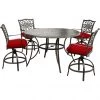 Hanover Traditions 5 pc. High Dining Set, TRADDN5PCBR-RED -Hanover Sales 1375471