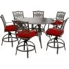 Hanover Traditions 7 pc. High Dining Set, Red, TRADDN7PCBR-RED 2 Hanover Traditions 7 pc. High Dining Set, Red, TRADDN7PCBR-RED -Hanover Sales 1375483