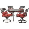 Hanover Montclair 5 pc. Patio Dining Set, MCLRDN5PCSQSW4-BLU 2 Hanover Montclair 5 pc. Patio Dining Set, MCLRDN5PCSQSW4-BLU -Hanover Sales 1375508