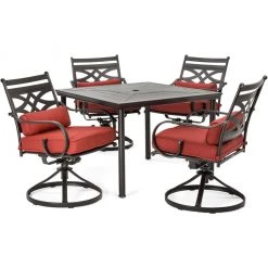 Hanover Montclair 5 pc. Patio Dining Set, MCLRDN5PCSQSW4-BLU