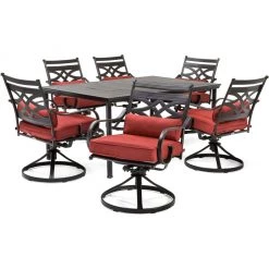 Hanover Montclair 7 Piece Dining Set, MCLRDN7PCSQSW6-BLU