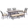 Hanover Monaco 6 pc. Patio Dining Set, Tan, MONDN6PCBN-TAN